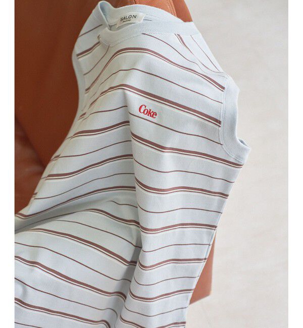 SALON adam et rope'「Coca-Cola マルチボーダーノースリーブTシャツ」|Tシャツ・カットソー|