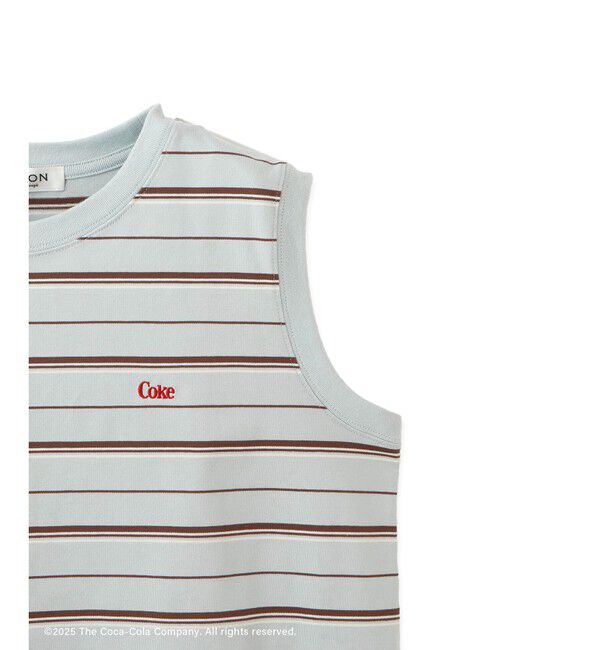 SALON adam et rope'「Coca-Cola マルチボーダーノースリーブTシャツ」|Tシャツ・カットソー|