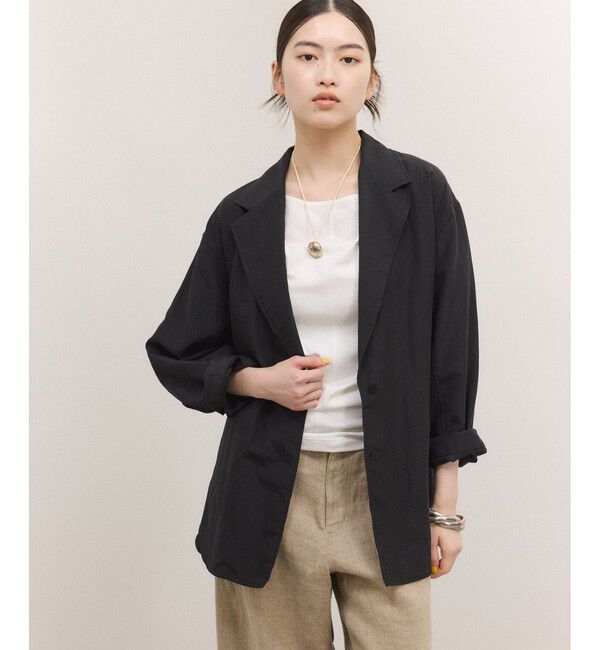 ADAM ET ROPE'「【一部WEB限定カラー】シャツジャケット」|テーラードジャケット|ブラック(01)