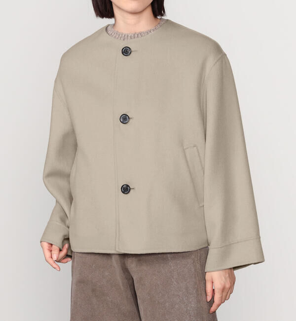 ORCIVAL「ORCIVAL | リバーウール ノーカラーブルゾン WOMEN」|テーラードジャケット|