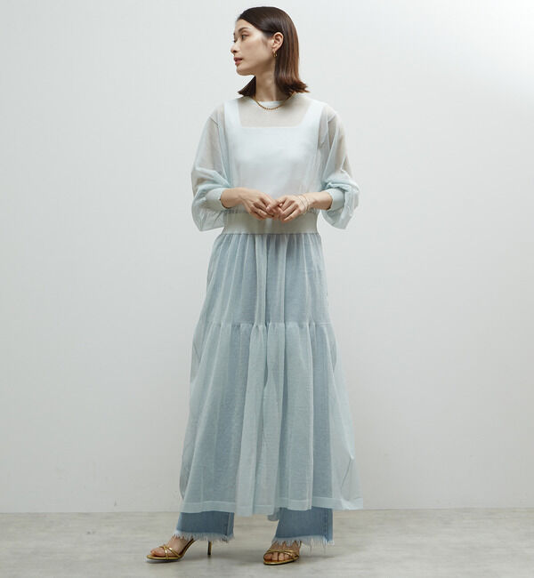 Soffitto「シアーニットワンピース」|ワンピース|ミント