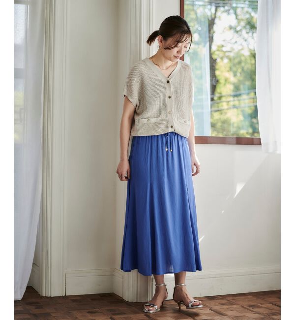 le.coeur blanc「《手洗い可能》リネンライクマーメイドスカート」|スカート|