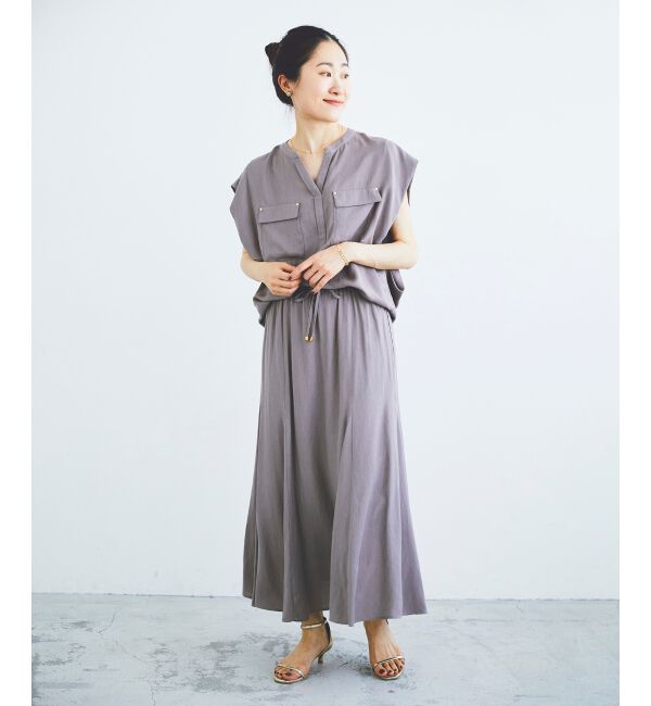 le.coeur blanc「《手洗い可能》リネンライクマーメイドスカート」|スカート|