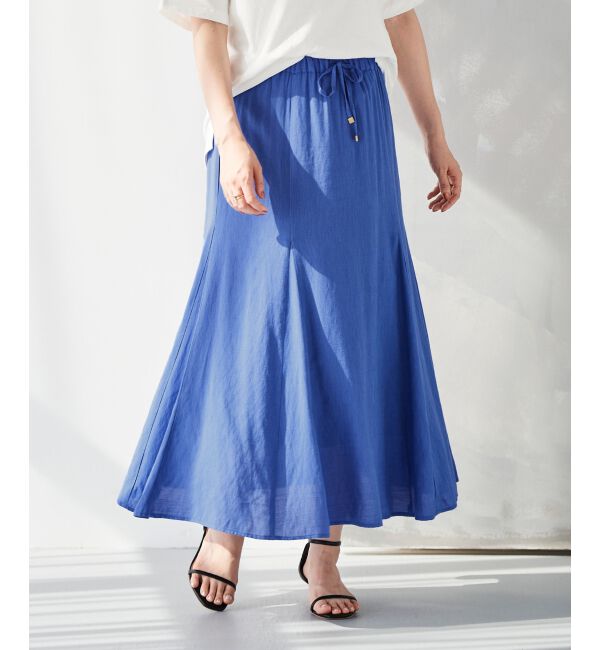 le.coeur blanc「《手洗い可能》リネンライクマーメイドスカート」|スカート|