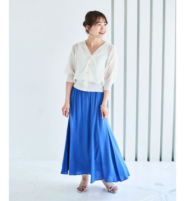 le.coeur blanc「《手洗い可能》リネンライクマーメイドスカート」|スカート|