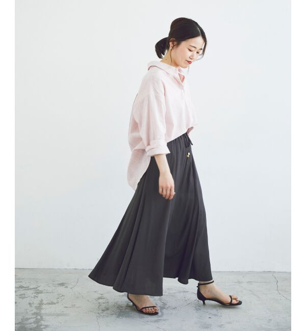 le.coeur blanc「《手洗い可能》リネンライクマーメイドスカート」|スカート|