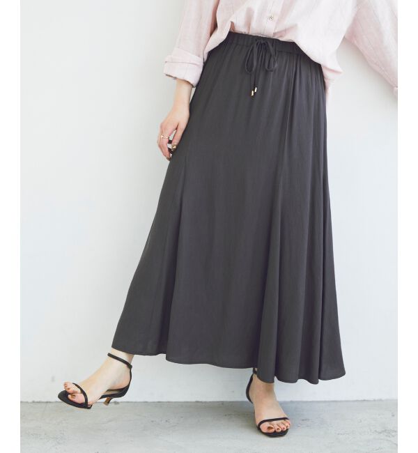 le.coeur blanc「《手洗い可能》リネンライクマーメイドスカート」|スカート|