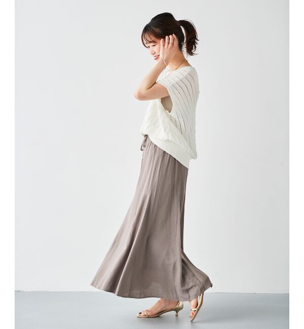 le.coeur blanc「《手洗い可能》リネンライクマーメイドスカート」|スカート|