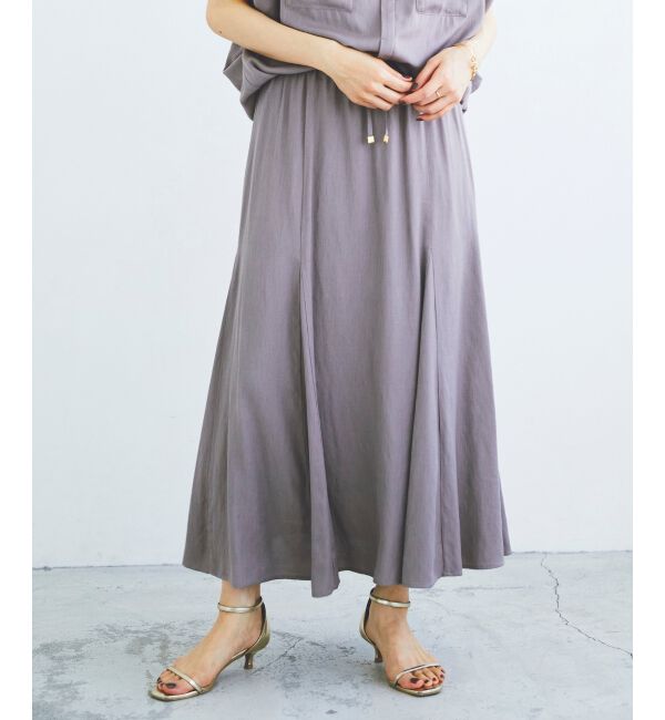 le.coeur blanc「《手洗い可能》リネンライクマーメイドスカート」|スカート|