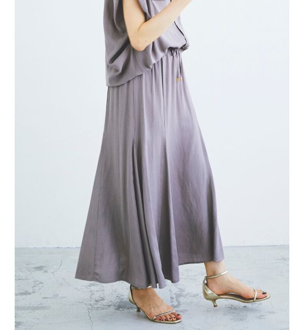 le.coeur blanc「《手洗い可能》リネンライクマーメイドスカート」|スカート|