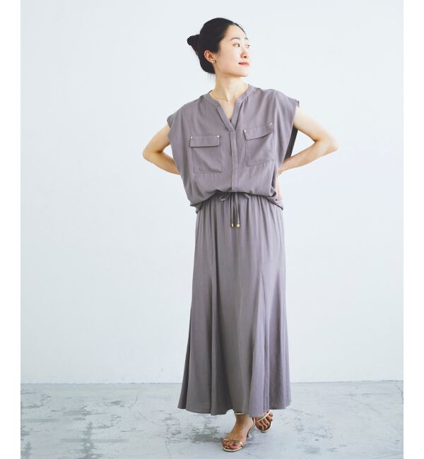 le.coeur blanc「《手洗い可能》リネンライクマーメイドスカート」|スカート|