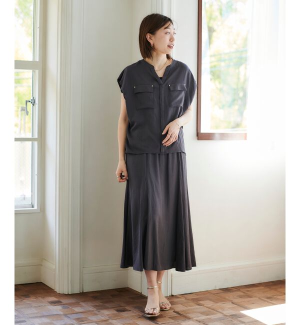 le.coeur blanc「《手洗い可能》リネンライクマーメイドスカート」|スカート|