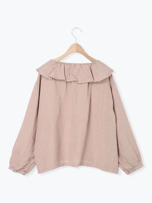 Samansa Mos2「【Slow linen】柄アソートフリルブラウス」|シャツ・ブラウス|