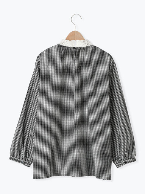 Samansa Mos2「【保温加工】襟レースブラウス」|シャツ・ブラウス|