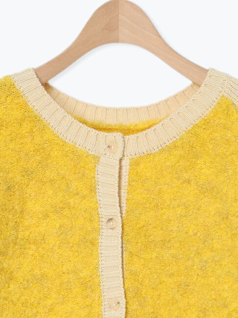 Samansa Mos2「ブークレバイカラー2WAYニット」|カーディガン|