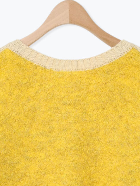 Samansa Mos2「ブークレバイカラー2WAYニット」|カーディガン|