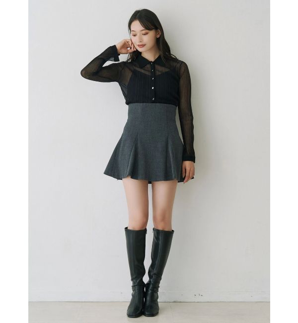 MERCURYDUO「バックZIPミニマーメイドミニスカパン」|スカート|