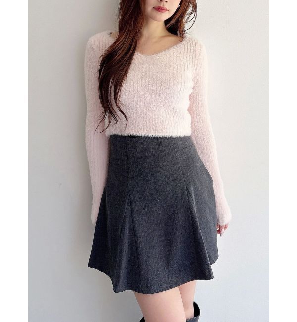 MERCURYDUO「バックZIPミニマーメイドミニスカパン」|スカート|