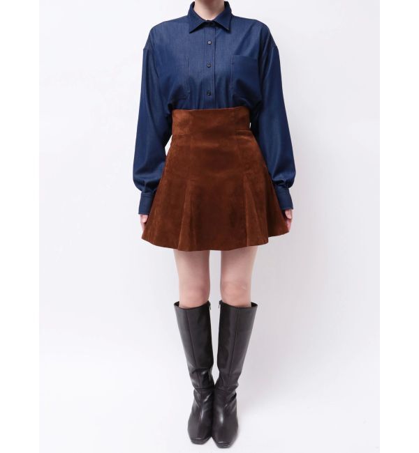 MERCURYDUO「バックZIPミニマーメイドミニスカパン」|スカート|