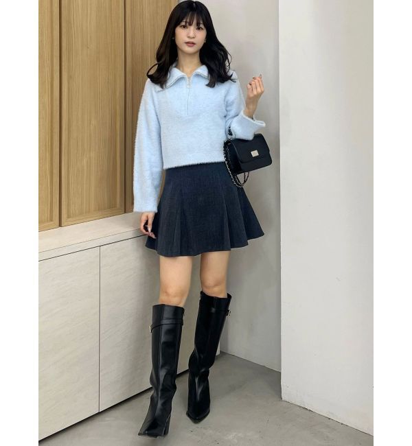 MERCURYDUO「バックZIPミニマーメイドミニスカパン」|スカート|