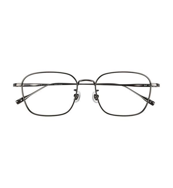  「ウェリントン型 メガネ | メタル 軽量 鼻パッド 眼鏡 伊達めがね 度付き Zoff｜CLASSIC レンズ交換券付」|メガネ|グレー