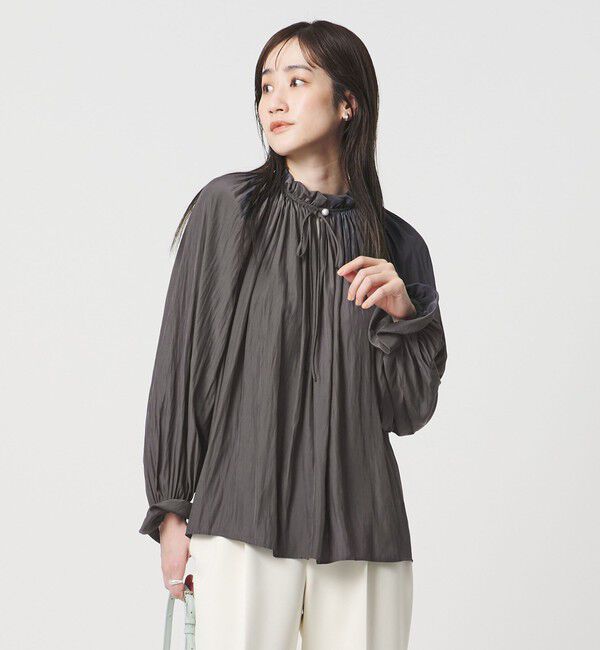 UNITED ARROWS「ボリュームギャザー ブラウス ‐ウォッシャブル‐」|シャツ・ブラウス|