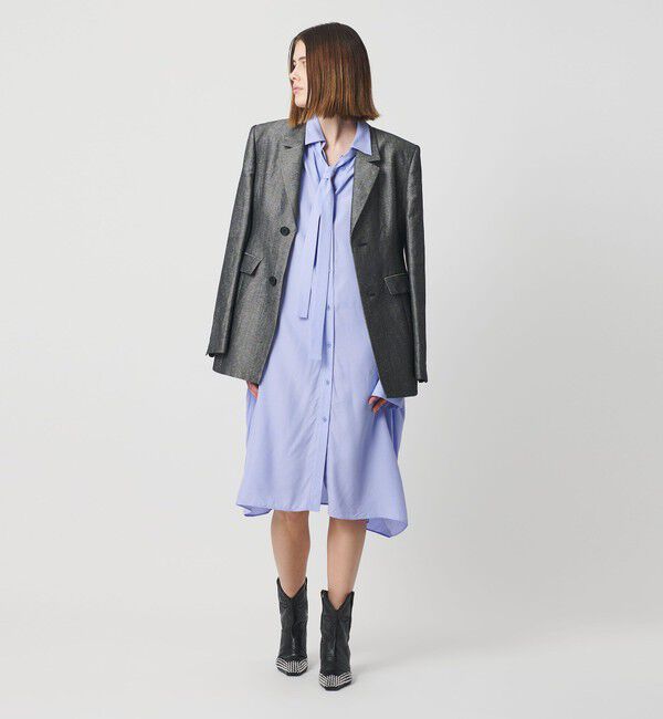 AEWEN MATOPH「＜AEWEN MATOPH＞ボウタイシャツワンピース ‐ ウォッシャブル ‐」|ワンピース|LT.BLUE