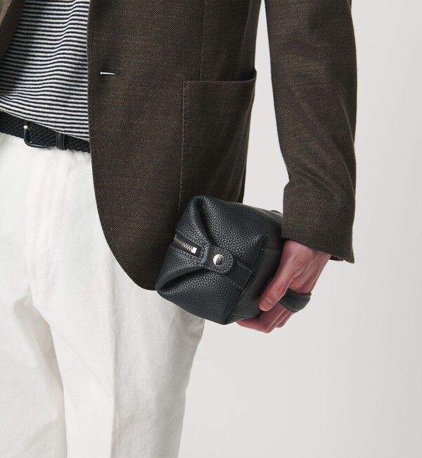 UNITED ARROWS「レザー スクエアクラッチバッグ（ポーチ）」|クラッチバッグ|