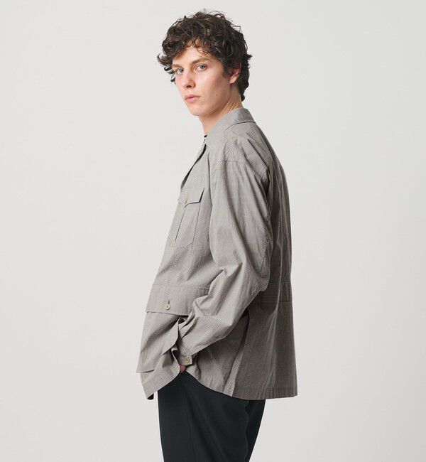 UNITED ARROWS「ギザコットン コードレーン サファリジャケット」|ミリタリージャケット|