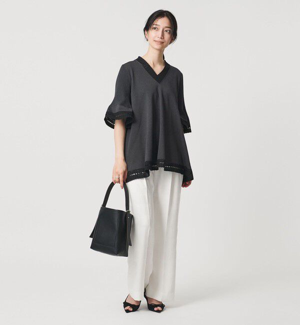 UNITED ARROWS「Vネック ニットチュニック 」|ニット・セーター|