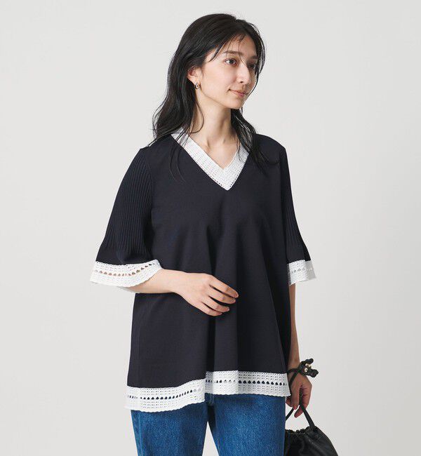 UNITED ARROWS「Vネック ニットチュニック 」|ニット・セーター|