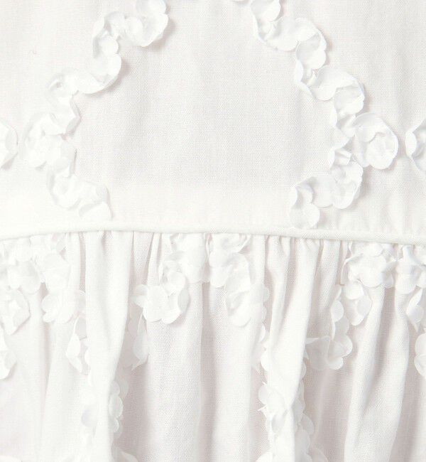 UNITED ARROWS「エンブロイダリー フリル トップス」|シャツ・ブラウス|