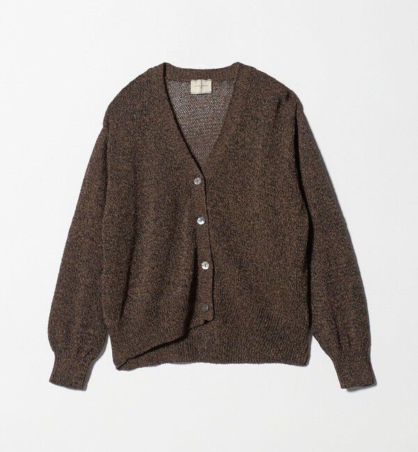 UNITED ARROWS「ペーパー Vネック カーディガン」|カーディガン|DK.BROWN