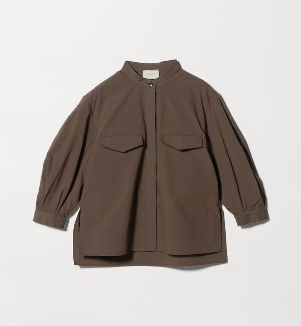 UNITED ARROWS「NALYA バンドカラー シャツ」|シャツ・ブラウス|DK.BROWN