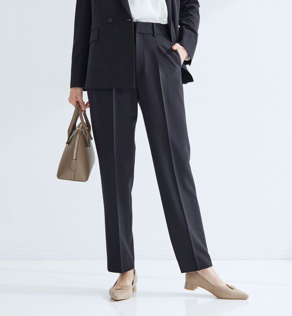 UNITED ARROWS green label relaxing「［size SHORT/TALLあり］パウドレ テーパード パンツ ウォッシャブル ストレッチ」|スラックス|