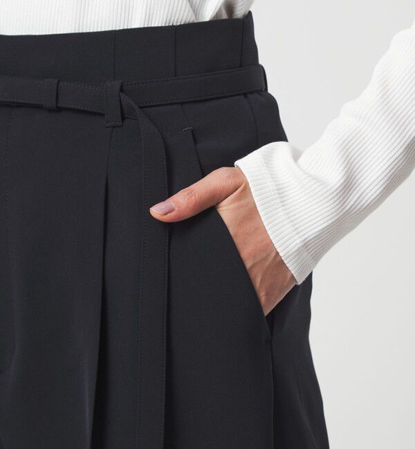 UNITED ARROWS green label relaxing「［size SHORT/TALLあり］パウドレ ワイド パンツ ウォッシャブル ストレッチ」|スラックス|