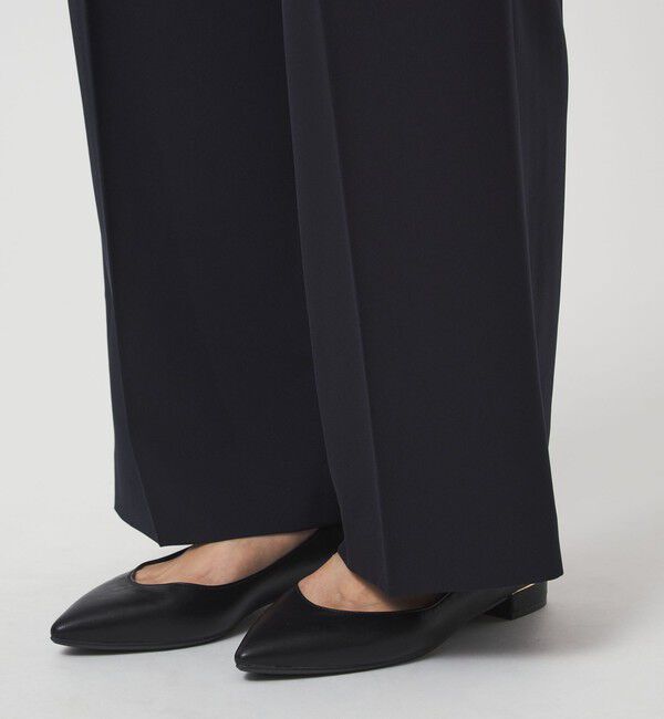 UNITED ARROWS green label relaxing「［size SHORT/TALLあり］パウドレ ワイド パンツ ウォッシャブル ストレッチ」|スラックス|