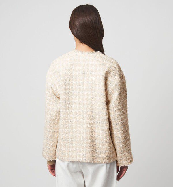 UNITED ARROWS green label relaxing「ファンシー ツイードライク ポケット ノーカラー ジャケット」|ノーカラージャケット|