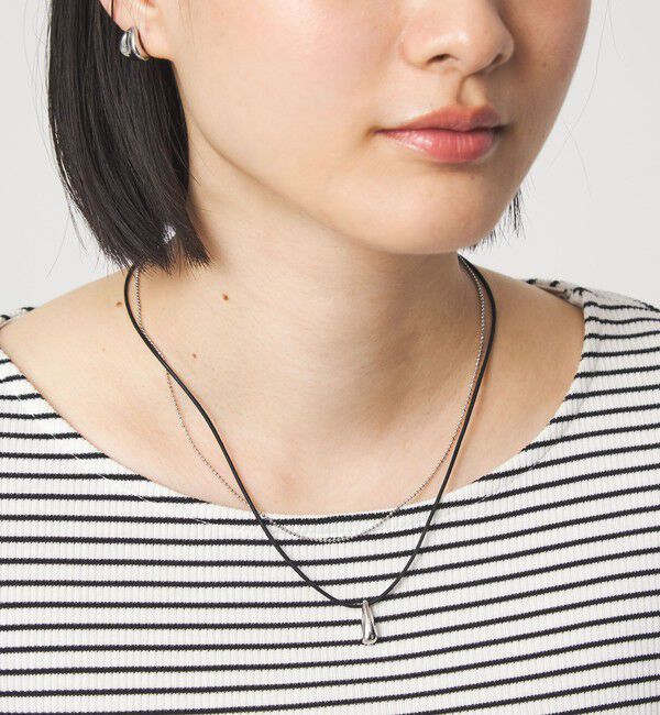 UNITED ARROWS green label relaxing「2連チェーン＆コードチャーム ネックレス」|ネックレス|SILVER