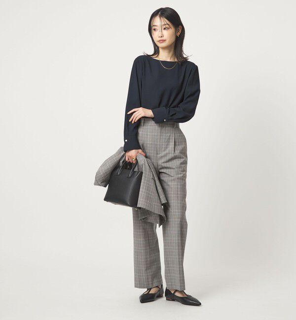 UNITED ARROWS green label relaxing「クルーネック ブラウス 2 マシンウォッシャブル UVカット」|シャツ・ブラウス|