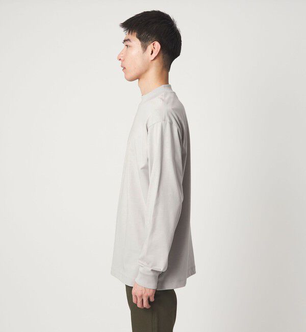 UNITED ARROWS green label relaxing「LONG FIBER COTTON クリア モックネック 長袖 Tシャツ」|Tシャツ・カットソー|