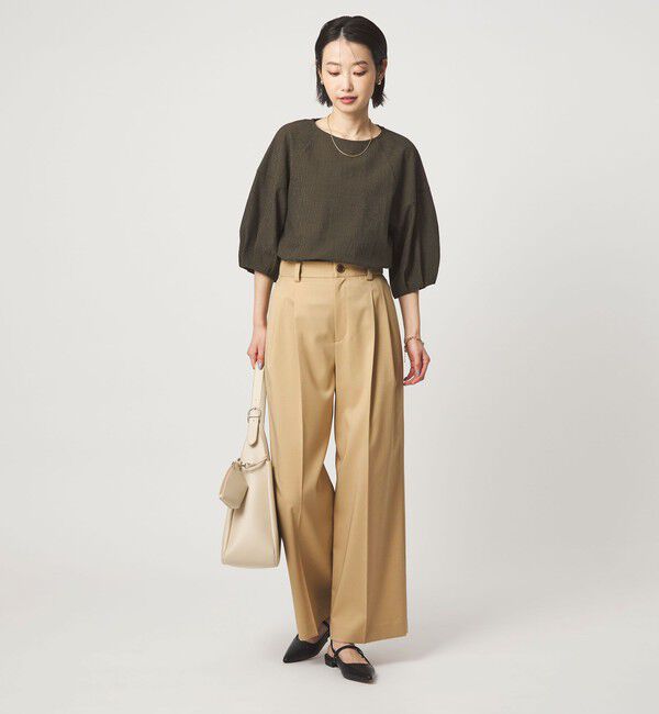 UNITED ARROWS green label relaxing「［size SHORT/TALLあり］ツイル イージー ワイド パンツ」|スラックス|