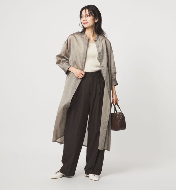 UNITED ARROWS green label relaxing「シアー ストライプ シャツワンピース」|ワンピース|