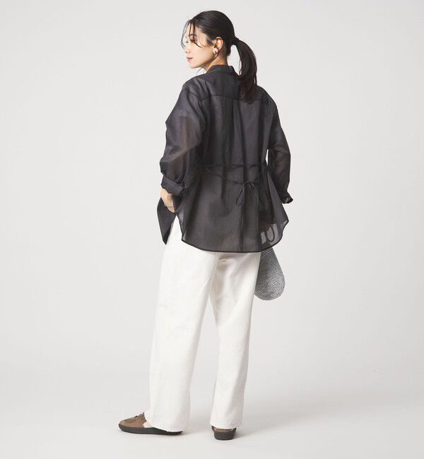 UNITED ARROWS green label relaxing「シアー ストライプ シャツ」|シャツ・ブラウス|