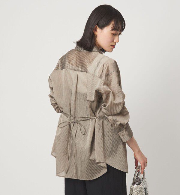 UNITED ARROWS green label relaxing「シアー ストライプ シャツ」|シャツ・ブラウス|