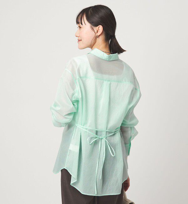 UNITED ARROWS green label relaxing「シアー ストライプ シャツ」|シャツ・ブラウス|