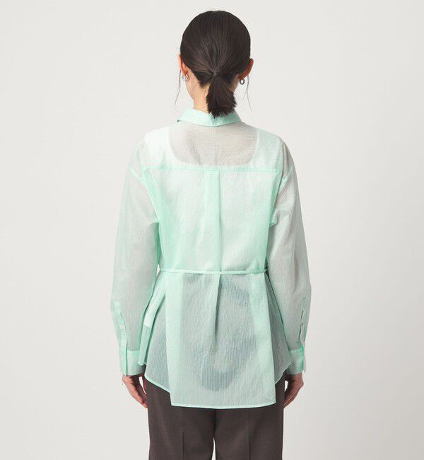 UNITED ARROWS green label relaxing「シアー ストライプ シャツ」|シャツ・ブラウス|