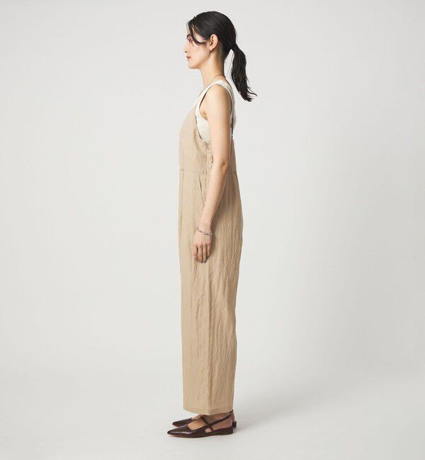 UNITED ARROWS green label relaxing「［size SHORT/TALLあり］フィブリル Vネック オールインワン」|オールインワン|