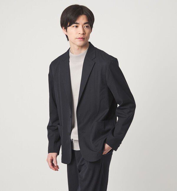 UNITED ARROWS green label relaxing「DICROS ポリエステル ツイル リラックス ジャケット -ストレッチ・撥水-」|テーラードジャケット|