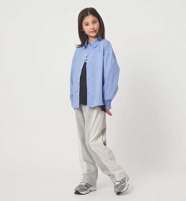 UNITED ARROWS green label relaxing「ストライプシャツ / キッズ  100cm-130cm 撥水」|シャツ・ブラウス|